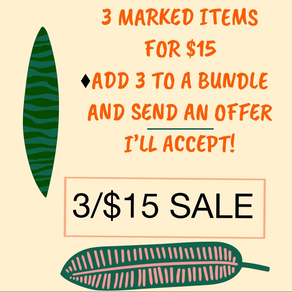 💥3 for $15 SALE💥